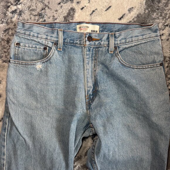 Levi Strauss Signature Regular Light Blue Wash W34 L32 Jeans - Picture 4 of 16